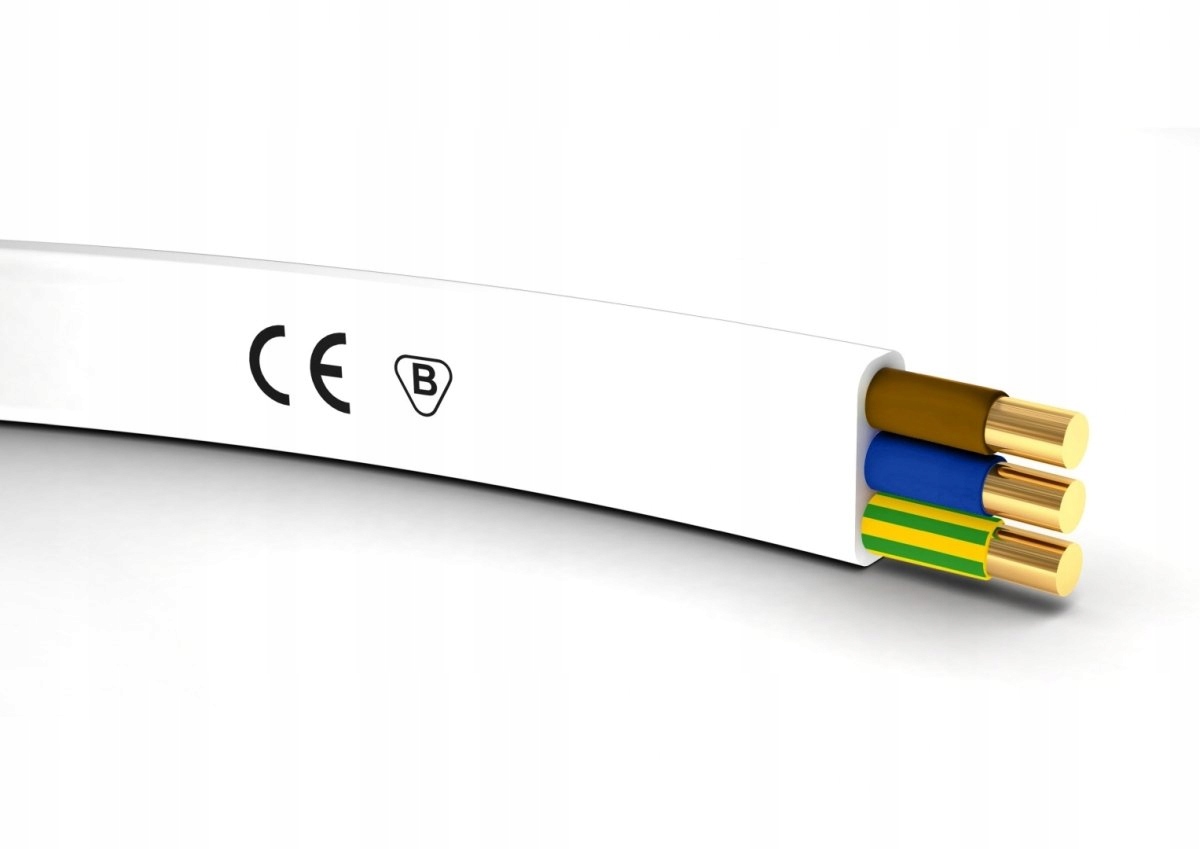 Przewód kabel instalacyjny YDYp 3x2,5mm2 450/750V płaski Elektrokabel 50m