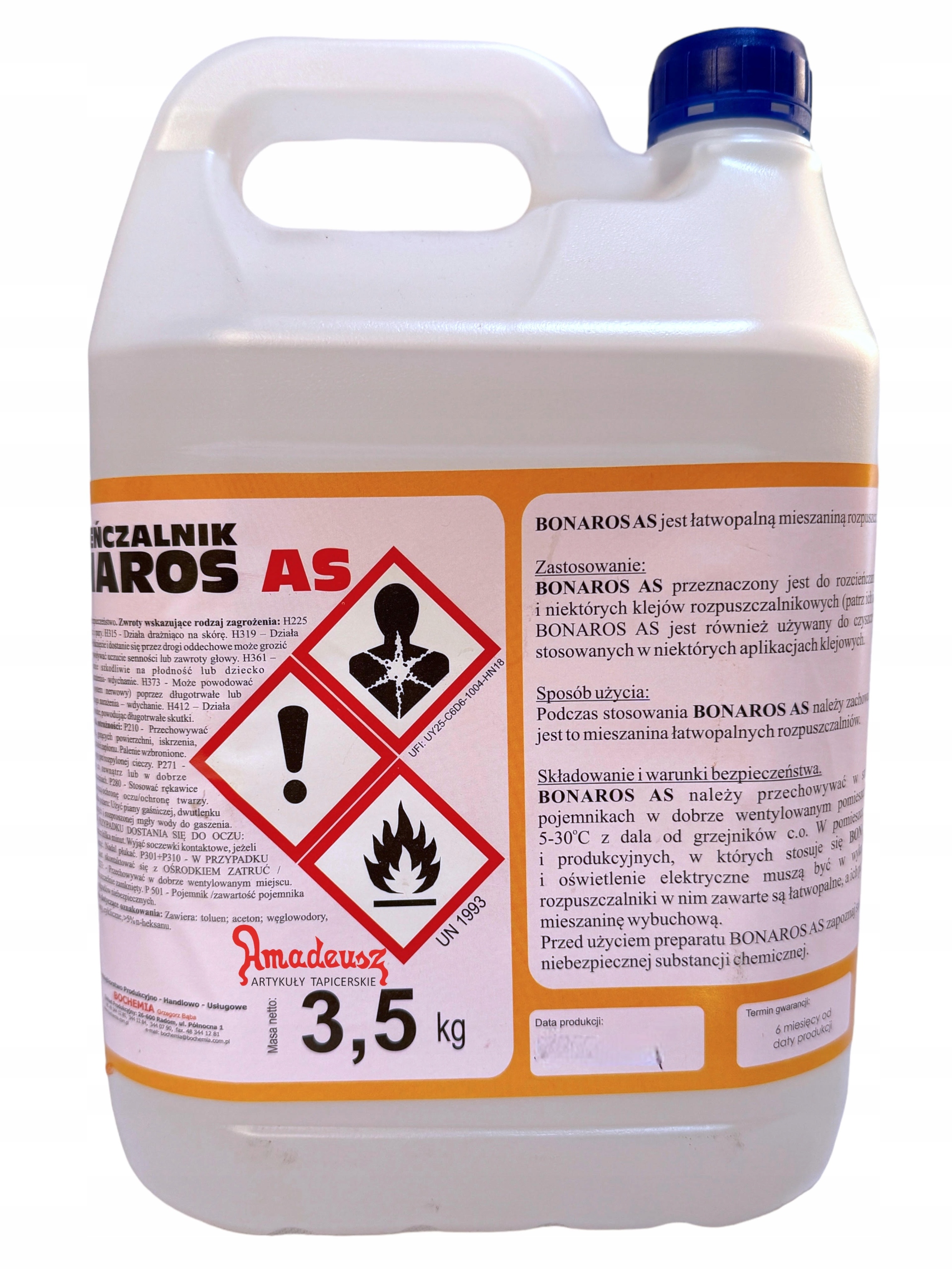 Rozcieńczalnik Bonaros As 3,5 kg Bochemia do Bonaterm As rozpuszczalnik
