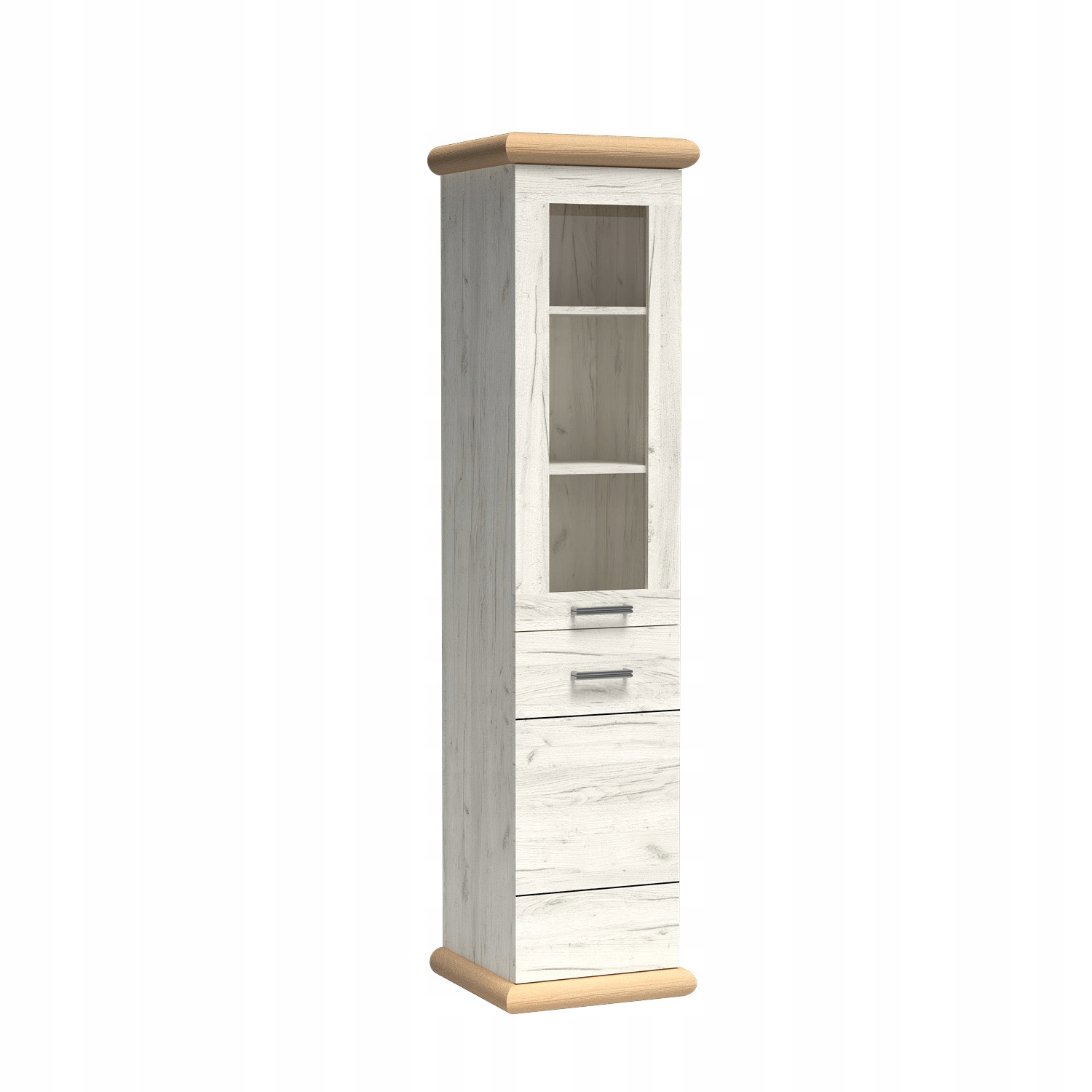 

Wąska komoda witryna przeszklona do salonu