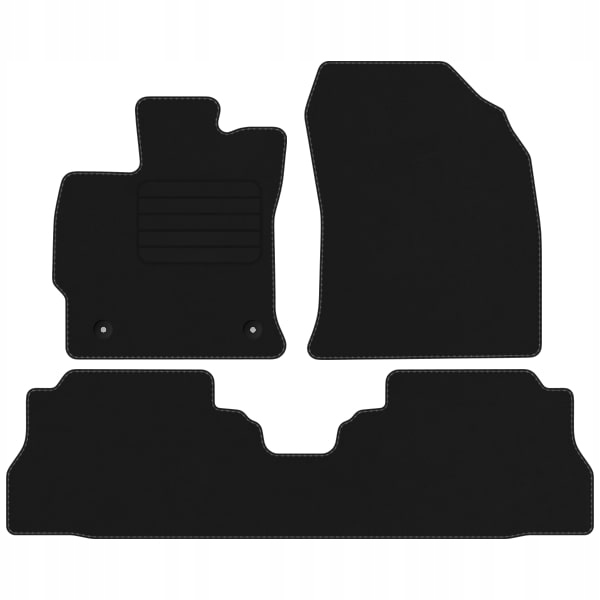 Toyota Prius+ 11-21 dywaniki welurowe Eko Czarne