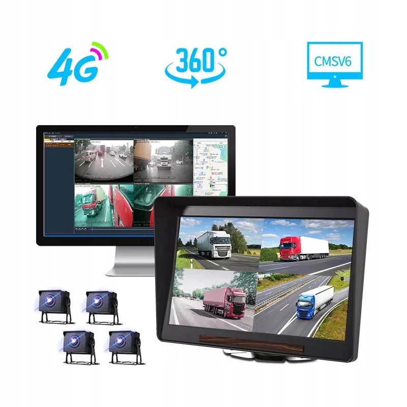 4 камеры 10ДЮЙМОВ 4G GPS навигация ADAS грузовик