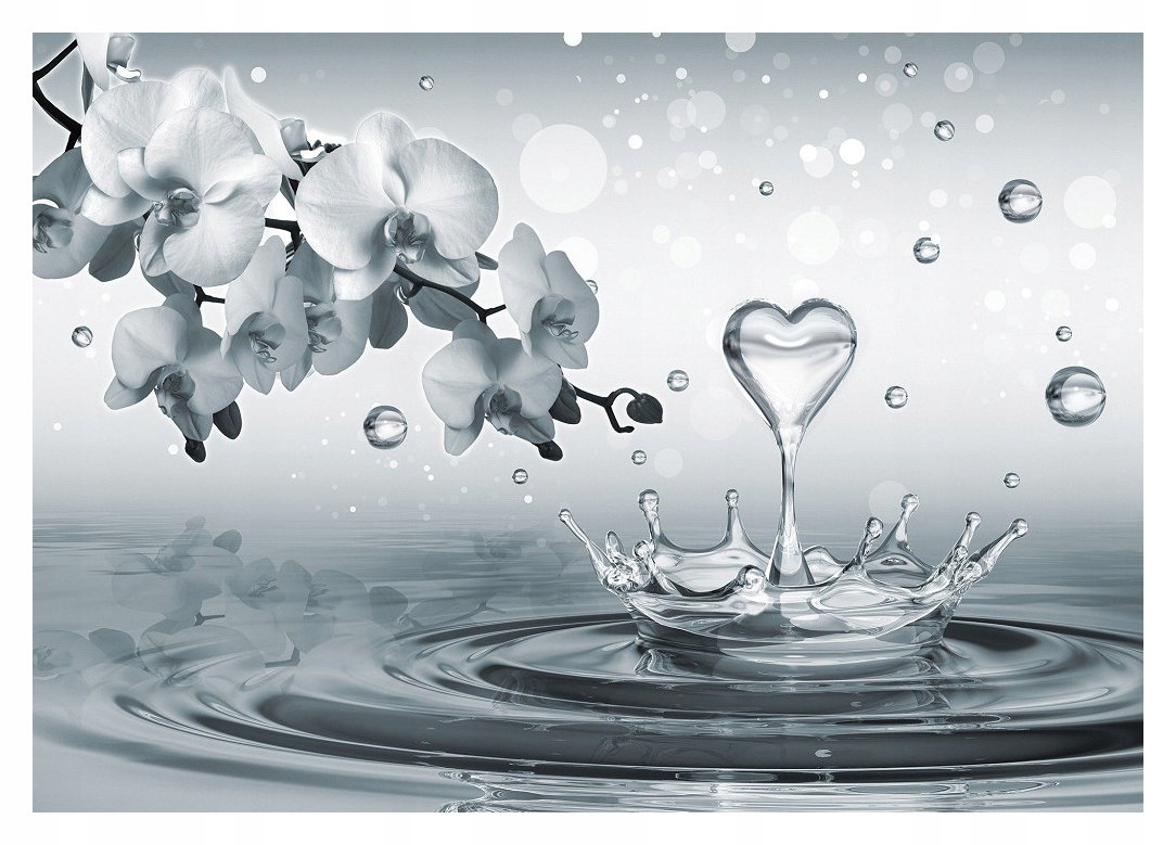 Vliesová fototapeta Orchidej v kapkách harmonie a klid 416x254 lepidlo