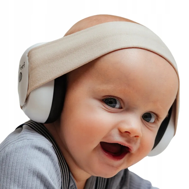 ECIPECI SŁUCHAWKI WYGŁUSZAJĄCE OCHRONNE DLA DZIECI I NIEMOWLĄT 6M+ Kolor odcienie brązu i beżu