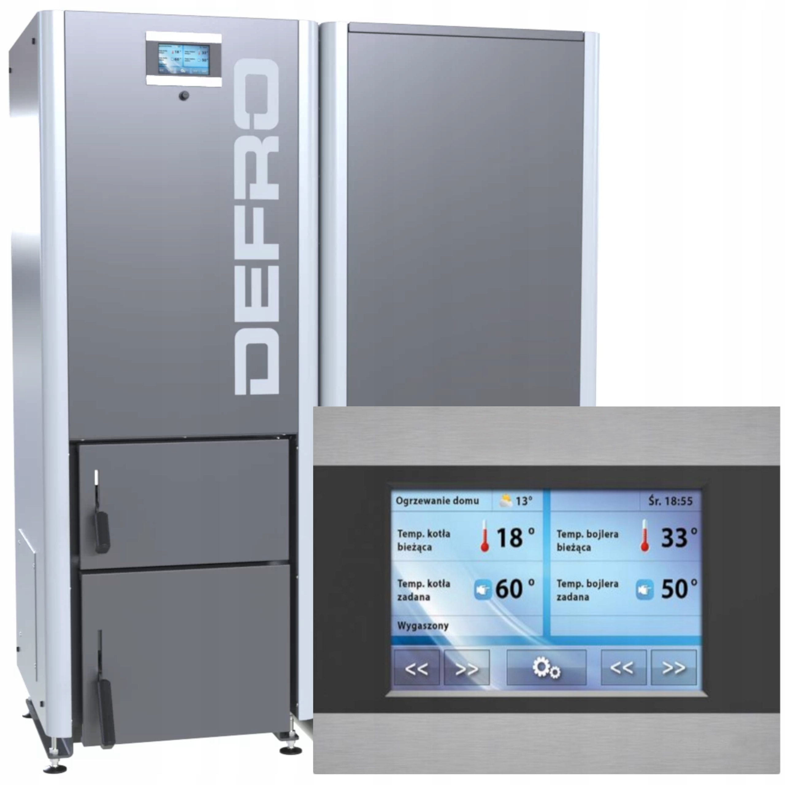 Piec kocioł Gamma Defro na pellet 10 kW prawy Ecodesign lista Zum 5 klasa