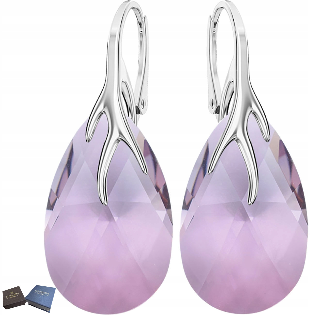 Stříbrné Náušnice 925 Krásné dámské visací anglické jako Dárek pro ni