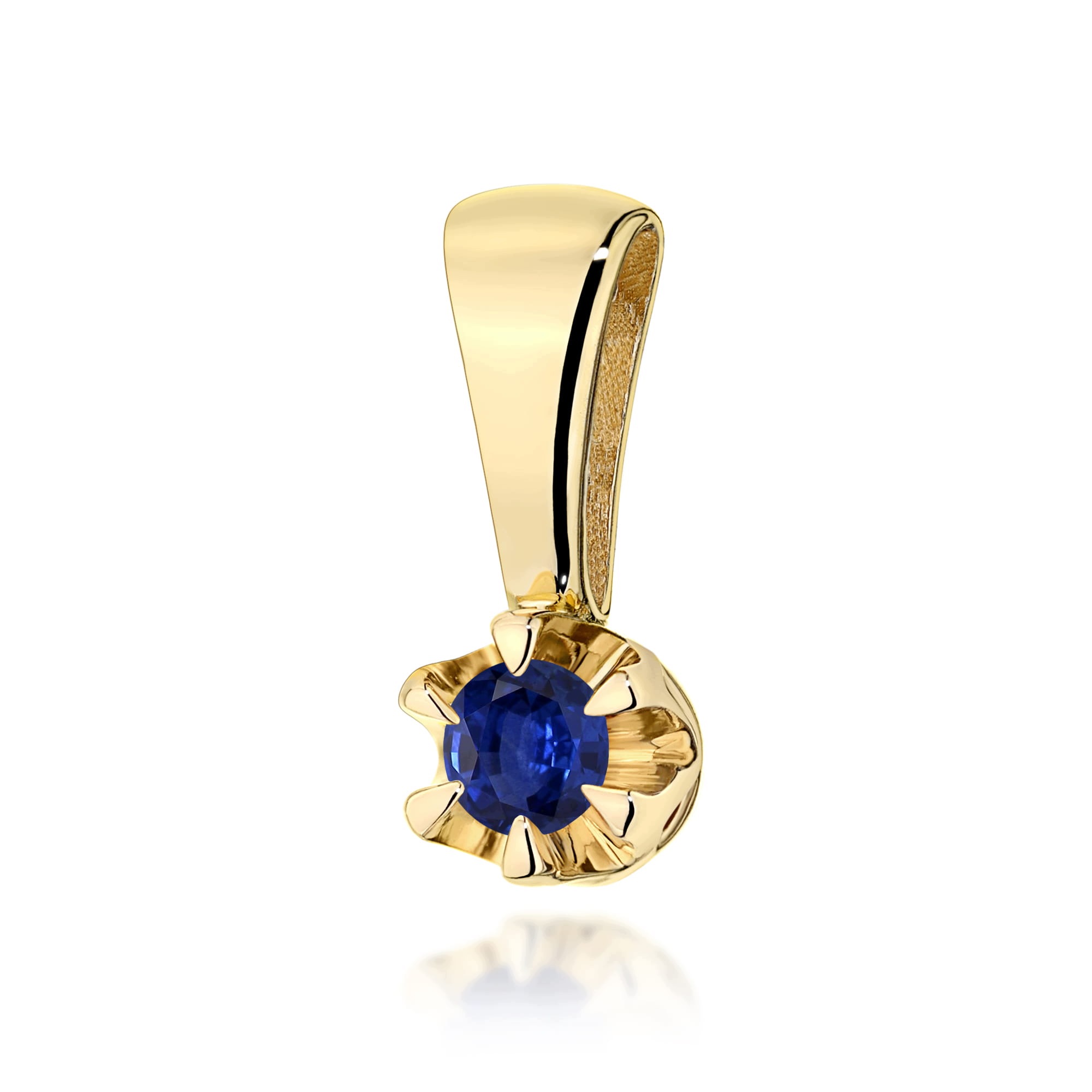 Zlatý přívěsek se safírem zlato 585 safír přírodní kameny