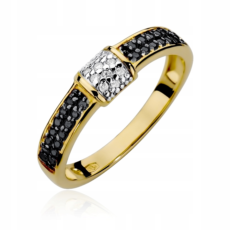 

Złoty Pierścionek 585 Czarny Brylant 0,14 ct