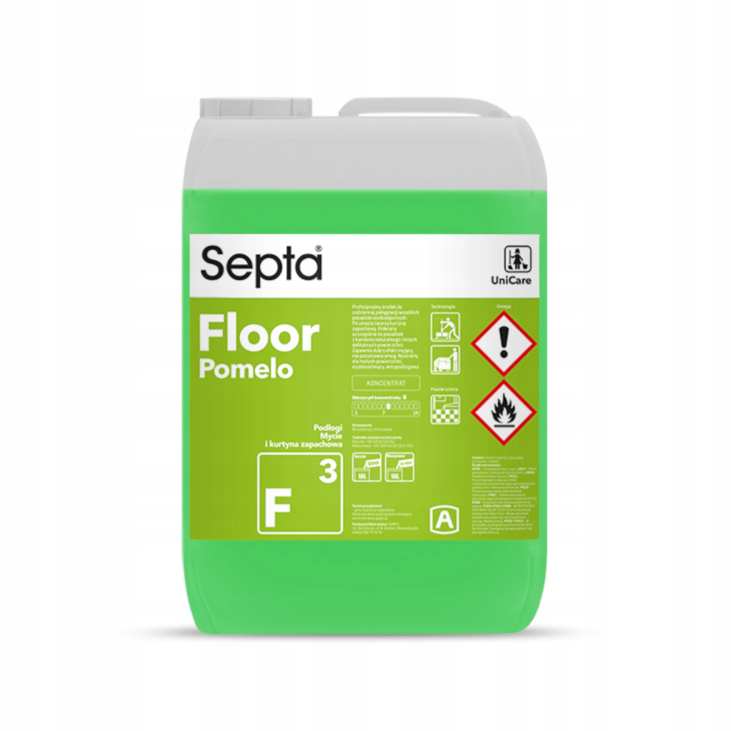 Septa Floor Pomelo F3 Płyn Do Mycia Podłóg Pomelo Szybkoschnący Bezsmug 10L