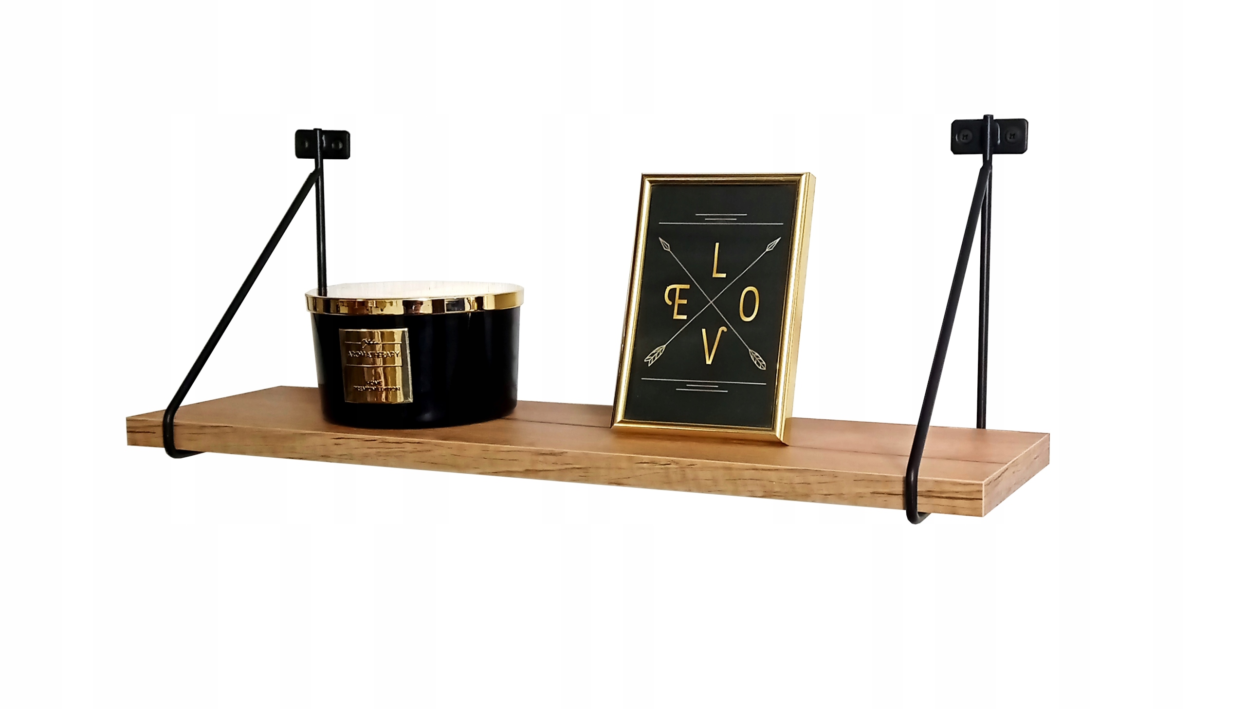 PÓŁKA ŚCIENNA WISZĄCA TYPU LOFT - INDUSTRIALNA