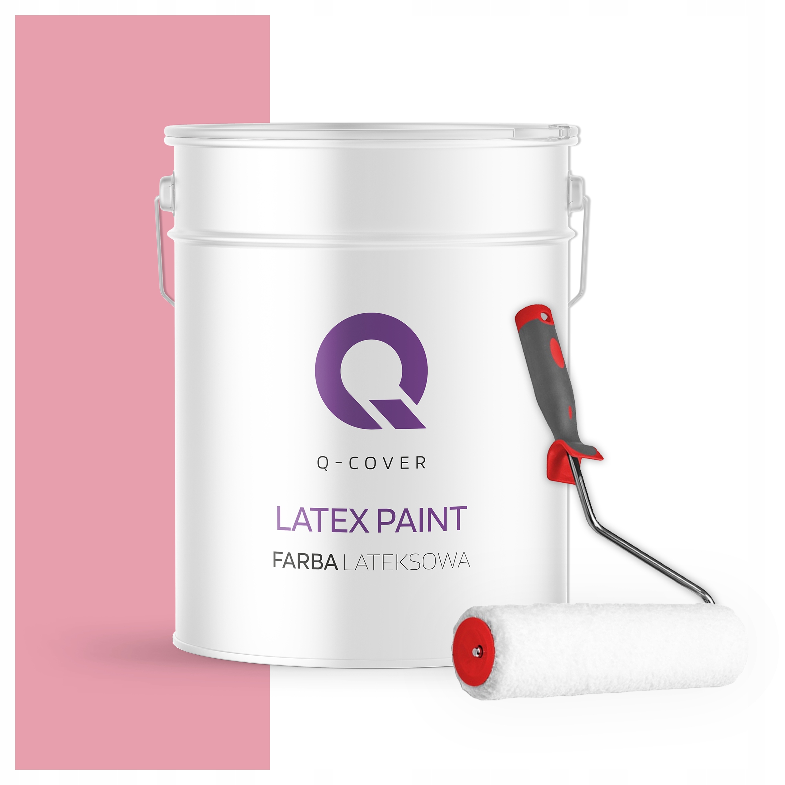 Latexová farba na steny stropov Hlboký mat 10L Farba Ružová H3445 valček