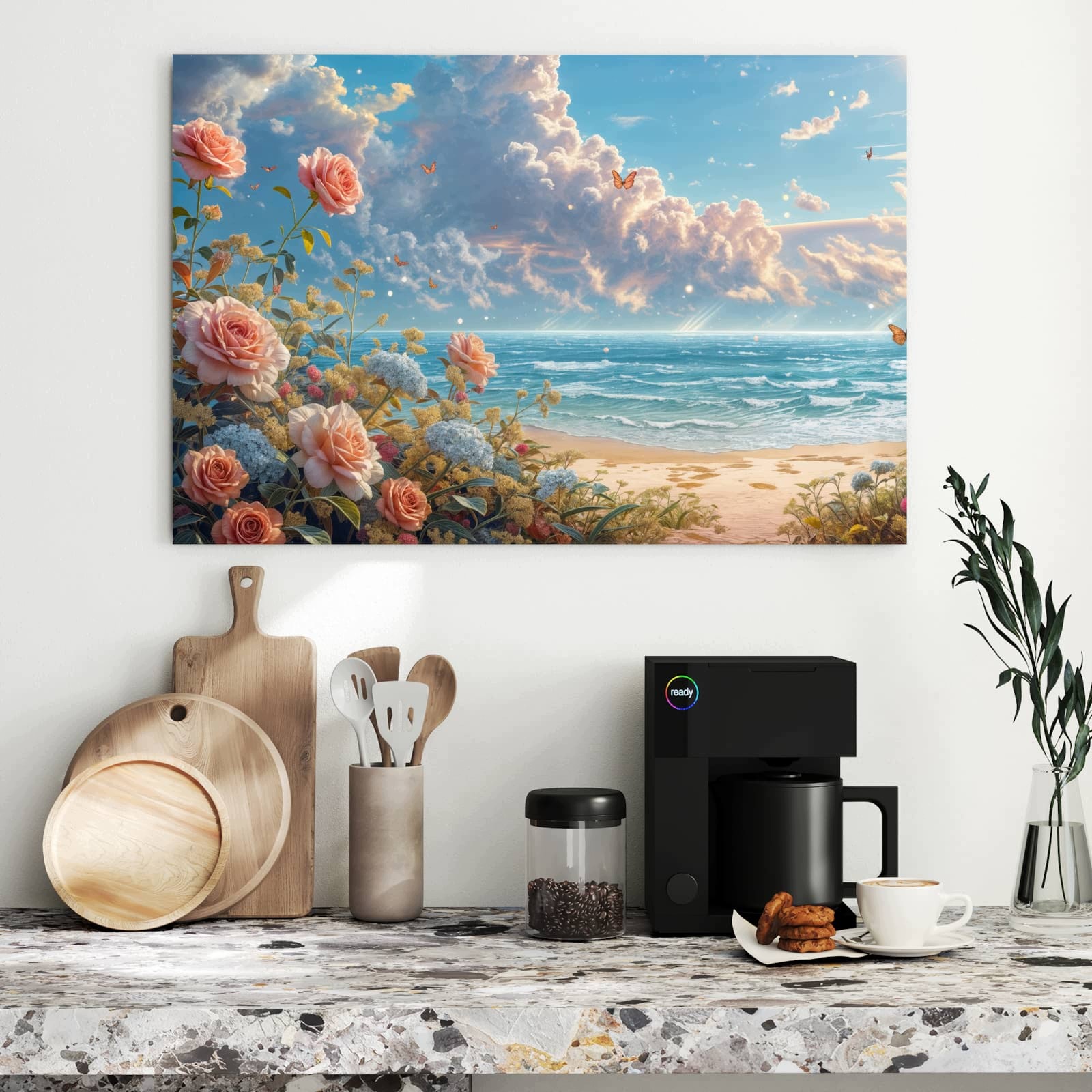 Magnetická tabule Czas na pláže Růže 90 × 60 cm