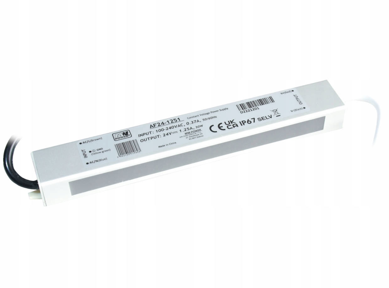 Napájací zdroj AF24-1251 24V/1.25A, 30W, kovový Mw Power, Mw Power