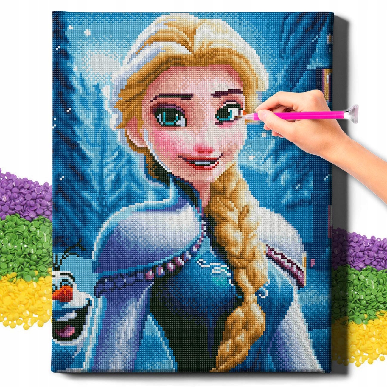 Diamond Painting 5D s Ramou Výšivka Diamantová Velká Pro Děti Mozaika 40x50 cm
