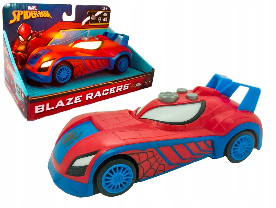 SPIDERMAN AUTO ŚWIATŁO DŹWIĘK NAPĘD BLAZE RACERS