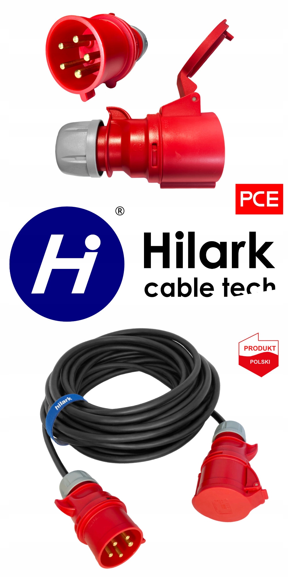 Przejściówka, adapter siłowy 32A na 16A 10m Typ ogrodowy pojedynczy