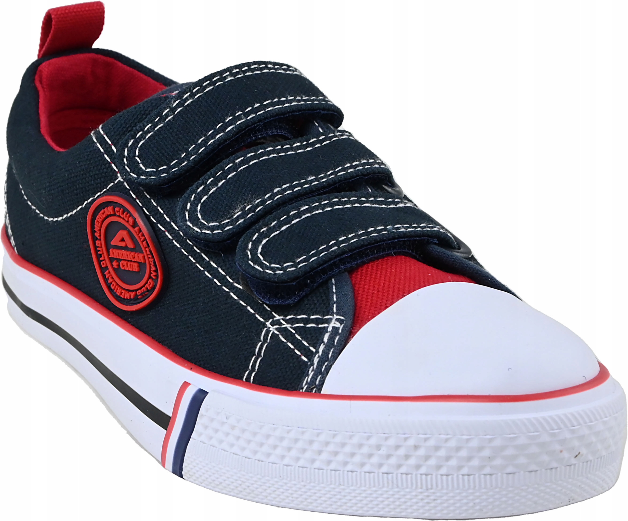 

Trampki Tenis American Club Lh 61 Granat Rzepy r34
