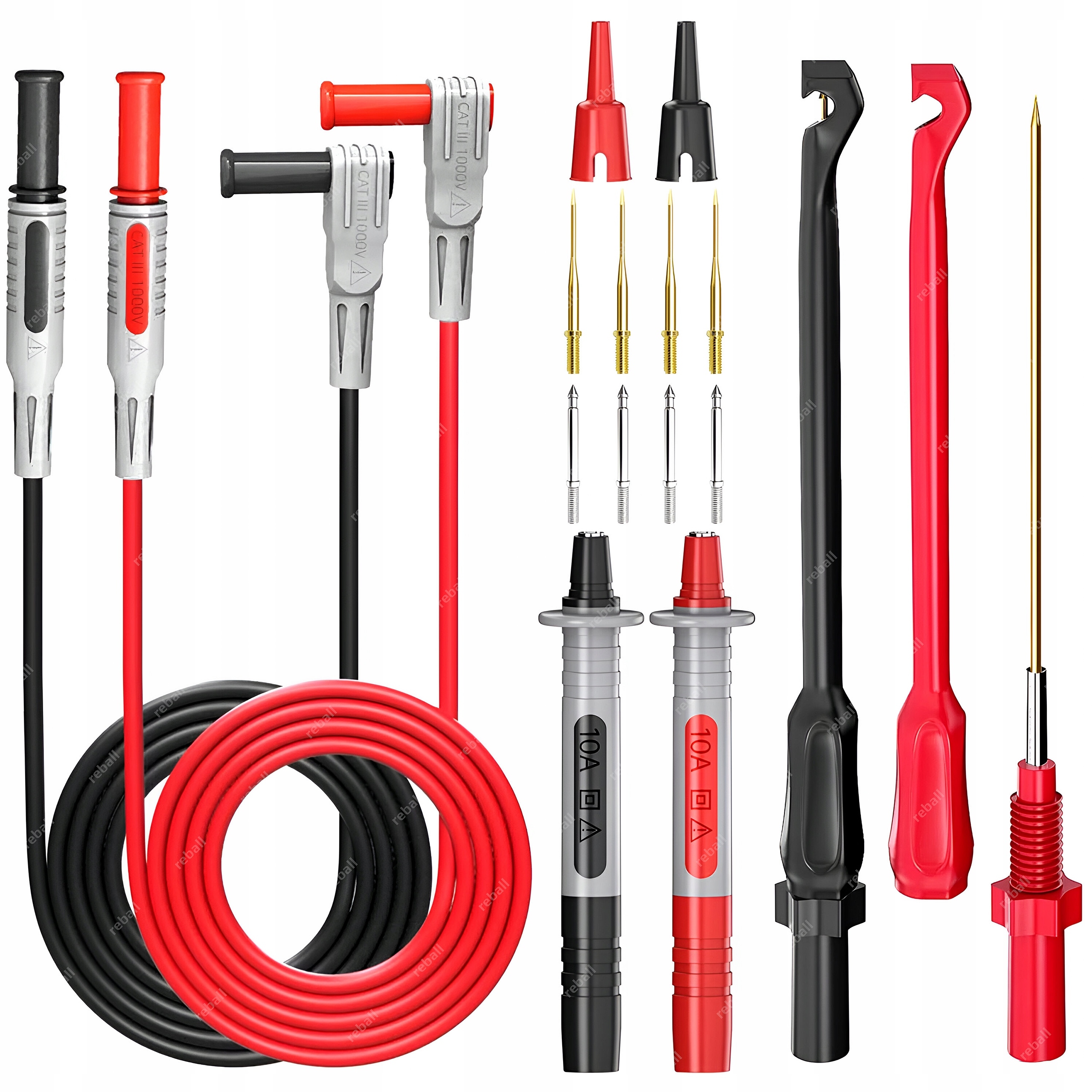 Měřící Kabely Pro Měřič Sondy Dlouhé Jehly Cleqee P1033B 16v1