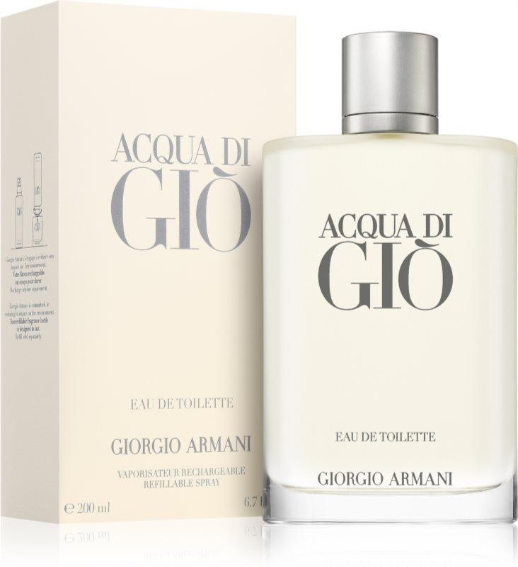 Giorgio Armani Acqua DI Gio Edt 200 ML Plnitelný Flakon
