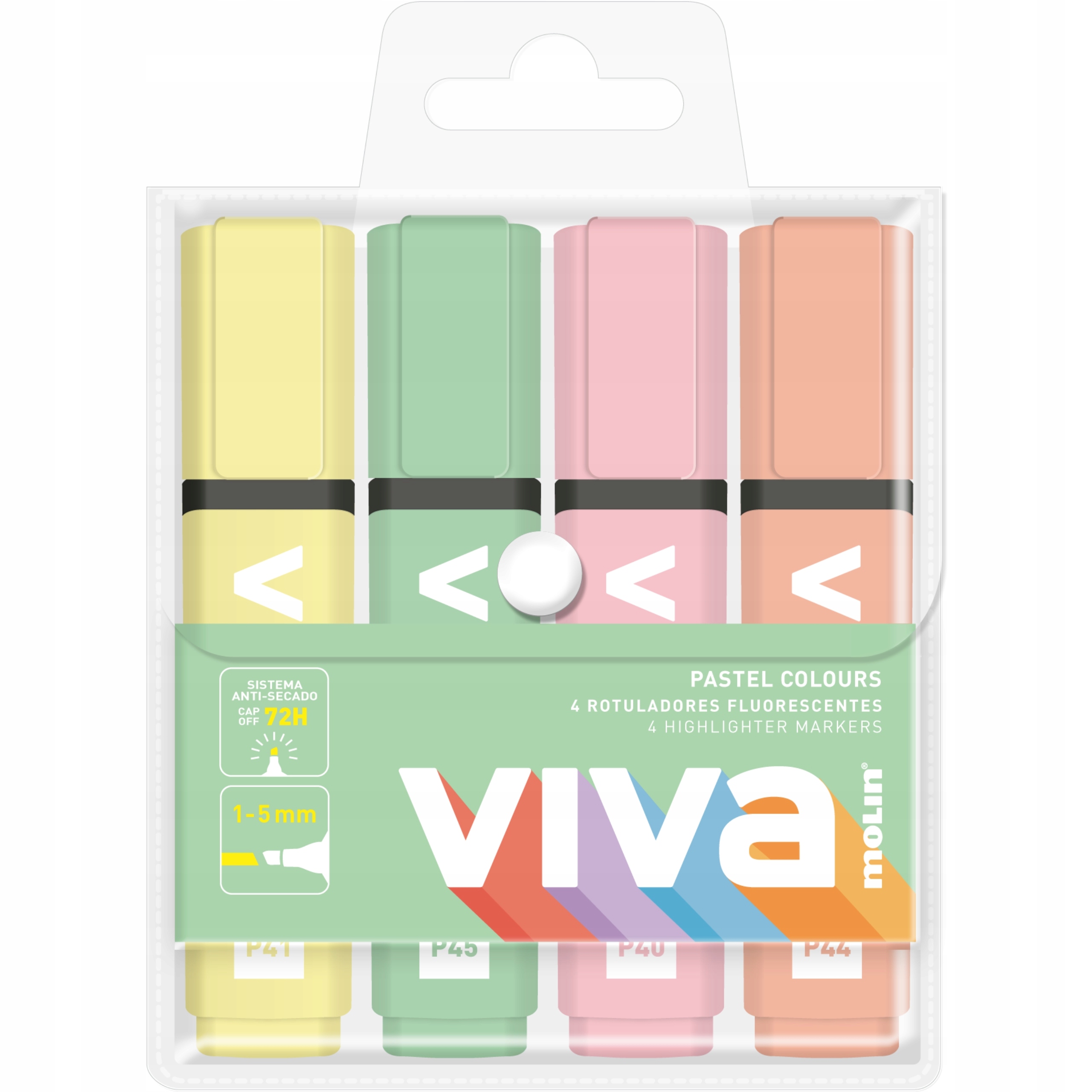 

Zakreślacz do papieru tekstu Viva pastelowy 4 szt