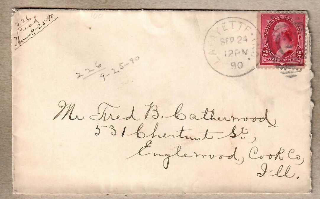 USA, 1890 r. , koperta