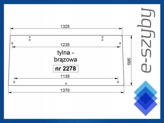čelní sklo traktor Fiat řady 80 90 94 zadní hnědá
