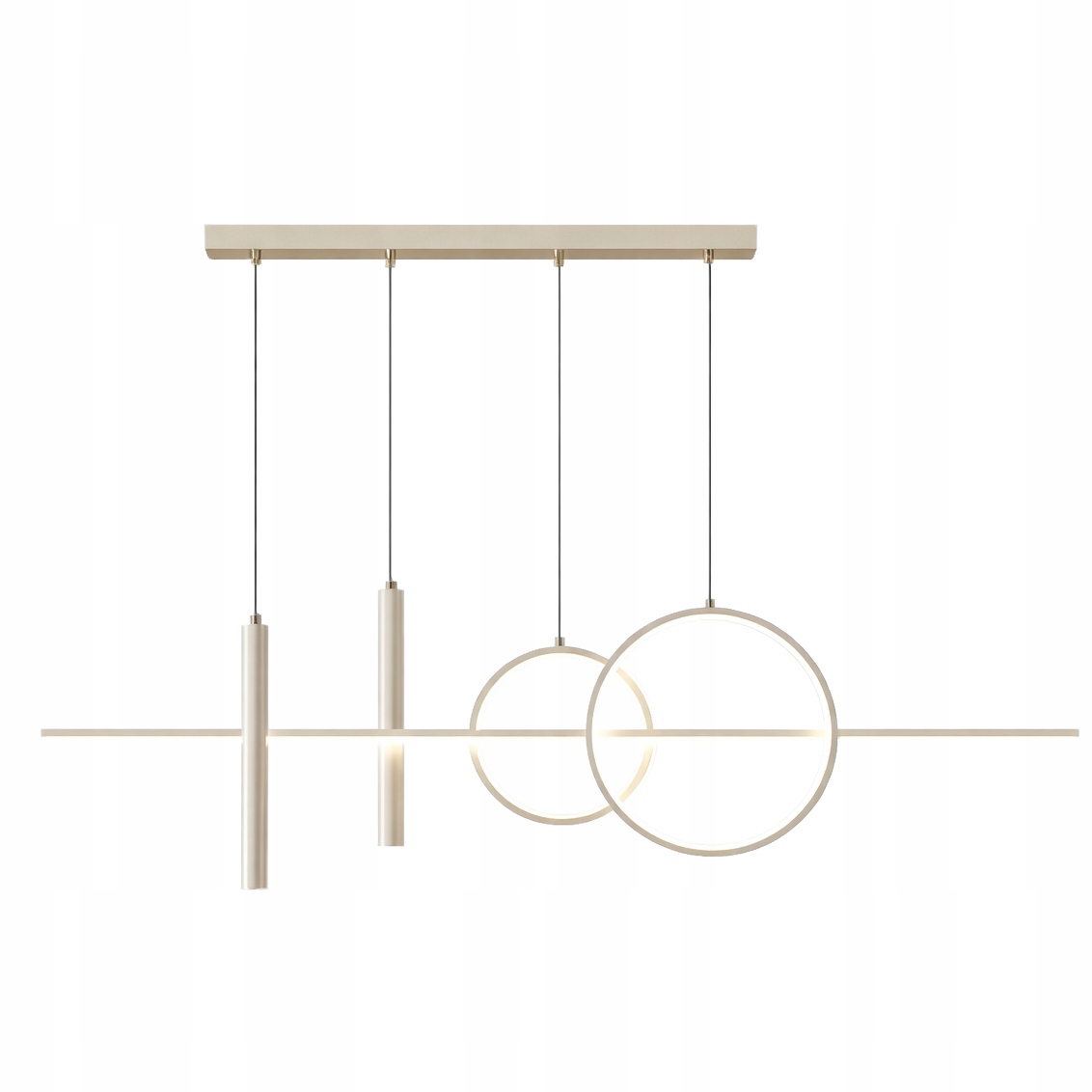 Linet Plus závesná lampa 120 cm lineárna Led 40 W, moderný štýl, biela