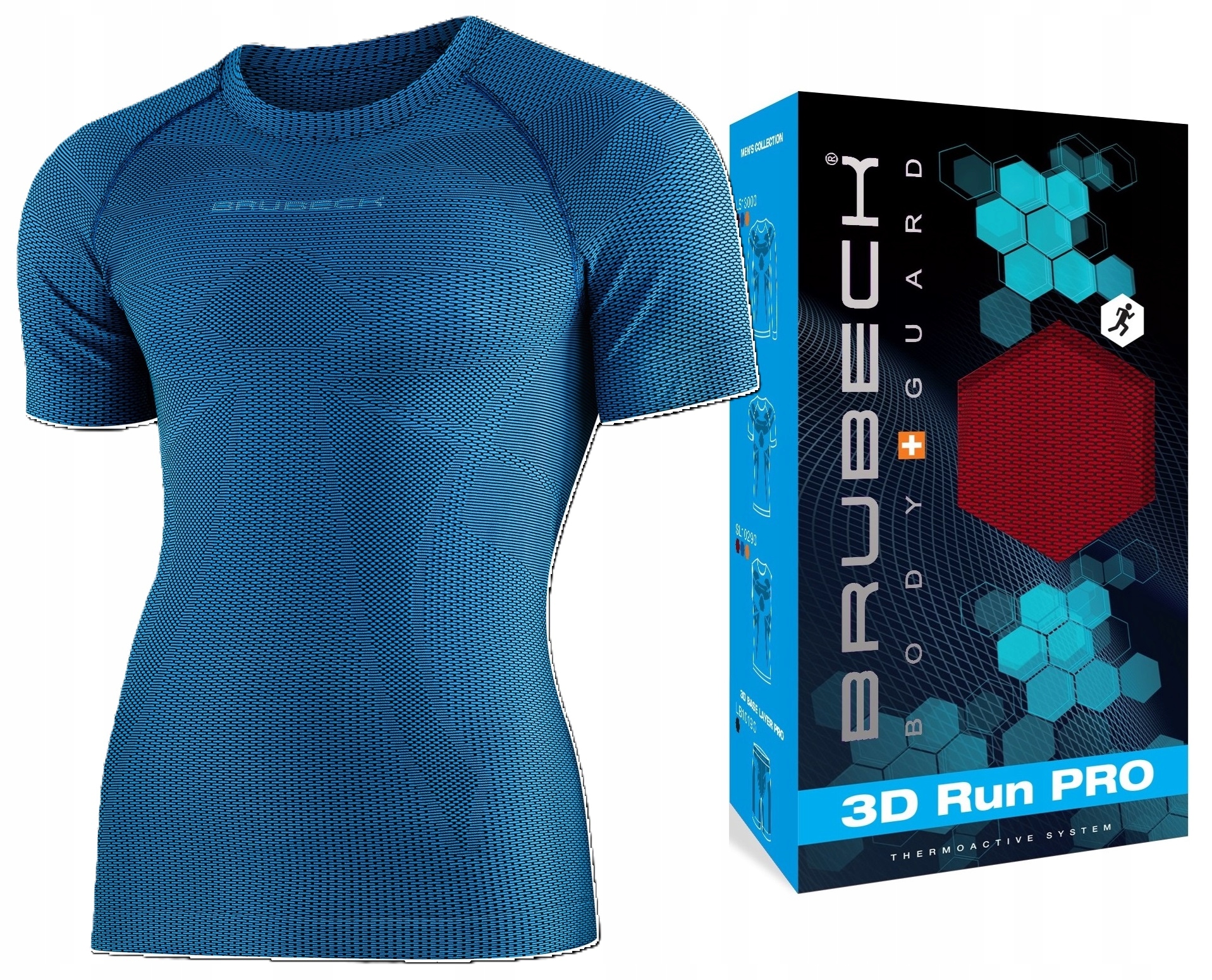 Męska Koszulka T-shirt Brubeck 3D Pro Run Na Fitness Siłownię Do Biegania