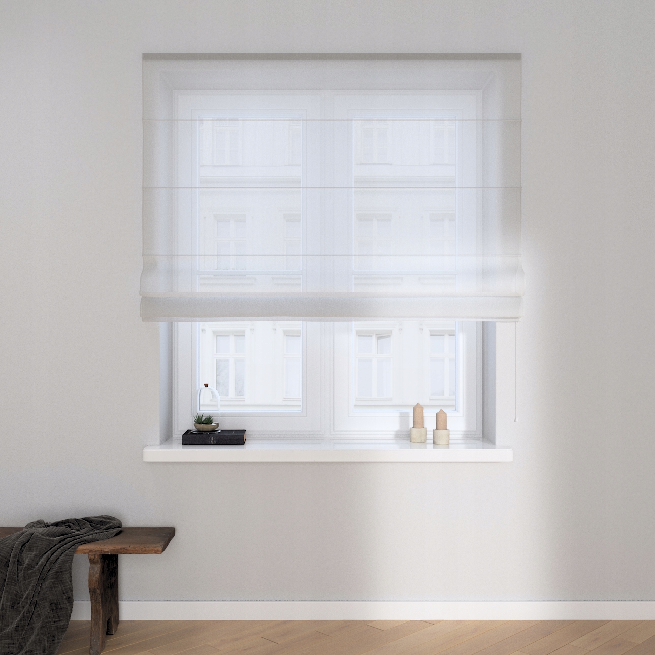 Hotová rímska roleta Capri 120 x 170 cm biela