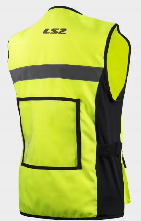 KAMIZELKA MOTOCYKLOWA LS2 VEST FLUO ODBLASKOWA Na Zamek Solidna M Model Vest