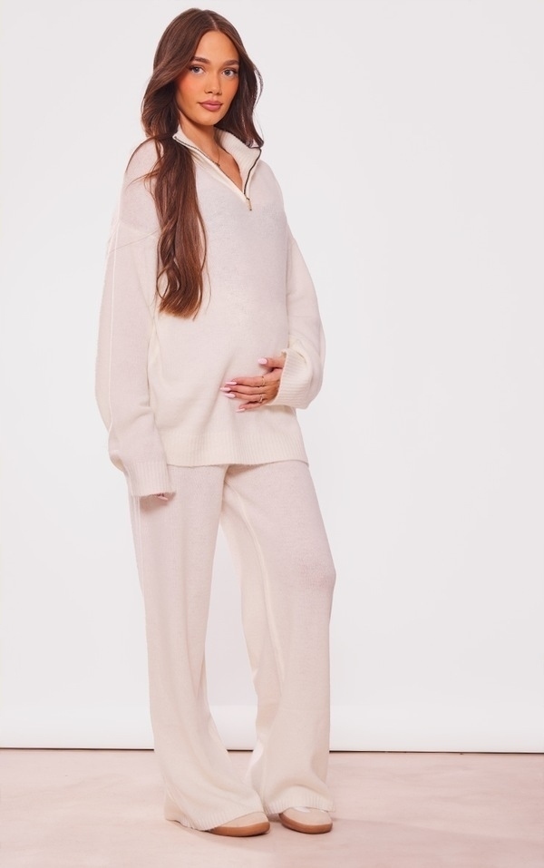 PRETTYLITTLETHING MATERNITY SWETER Z ZAMKIEM L Marka Prettylittlething