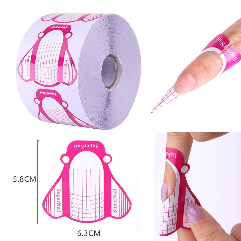 SZABLONY DO PRZEDŁUŻANIA PAZNOKCI DO ŻELU 500szt Marka inna marka