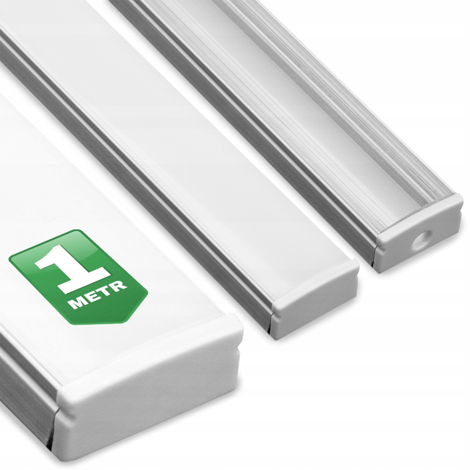 

Profil Aluminiowy Płaski do Taśm Led z Kloszem 1m