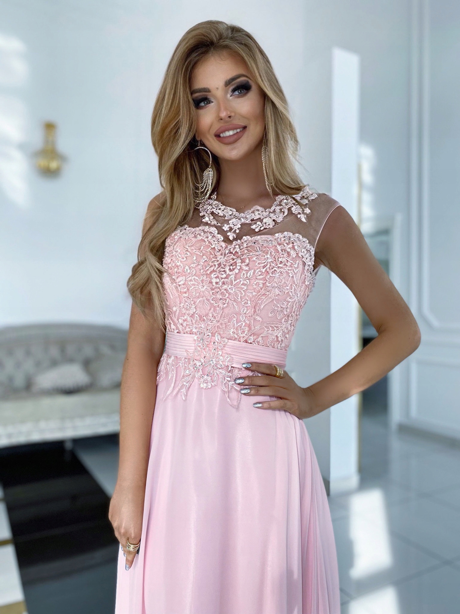 lucky1616 ŚLICZNA SUKIENKA WIECZOROWA 38-40 M-L Rozmiar 40