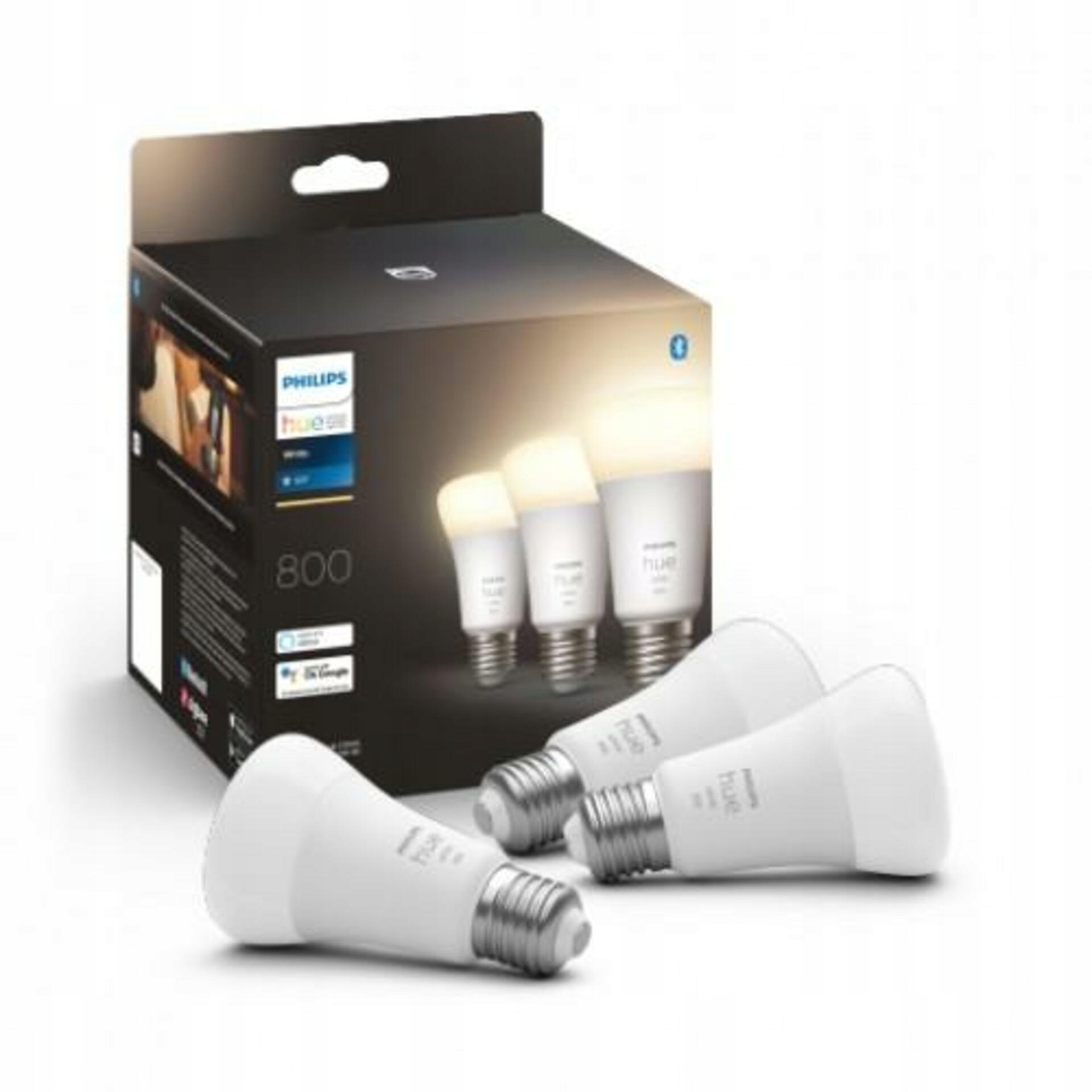 Philips Hue Bluetooth Led White E27 A60 3x9W 800lm 2700K set 3ks stmívateln
