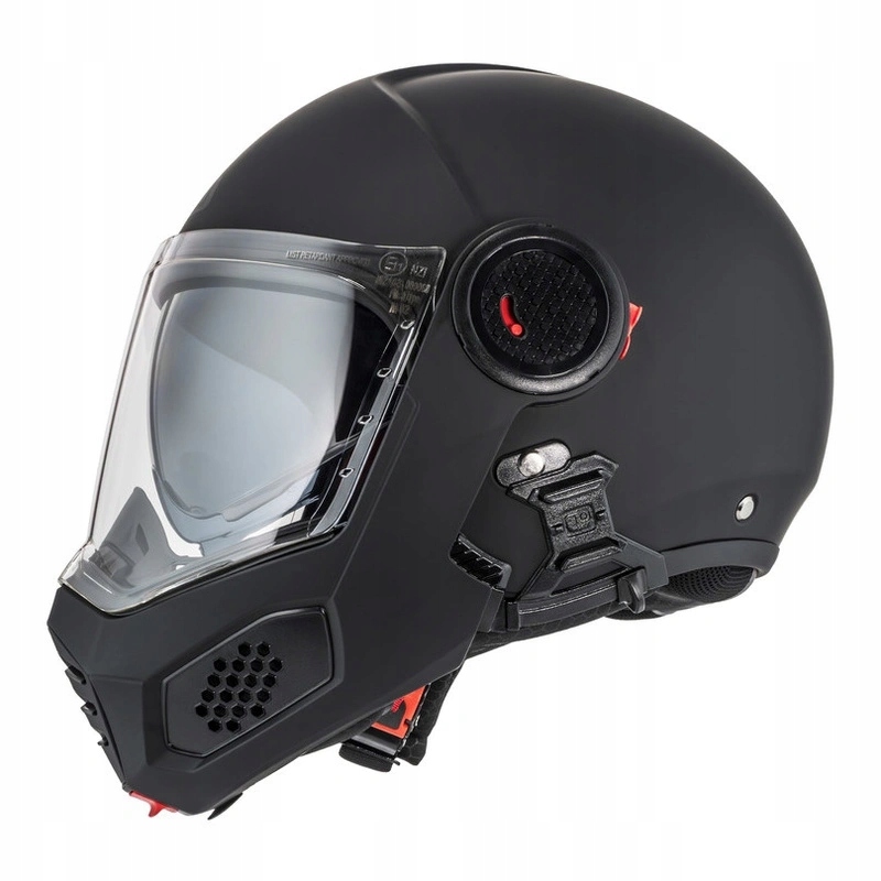 Motocyklová prilba Nzi Minimod Matt Black čierna matná Darčeky