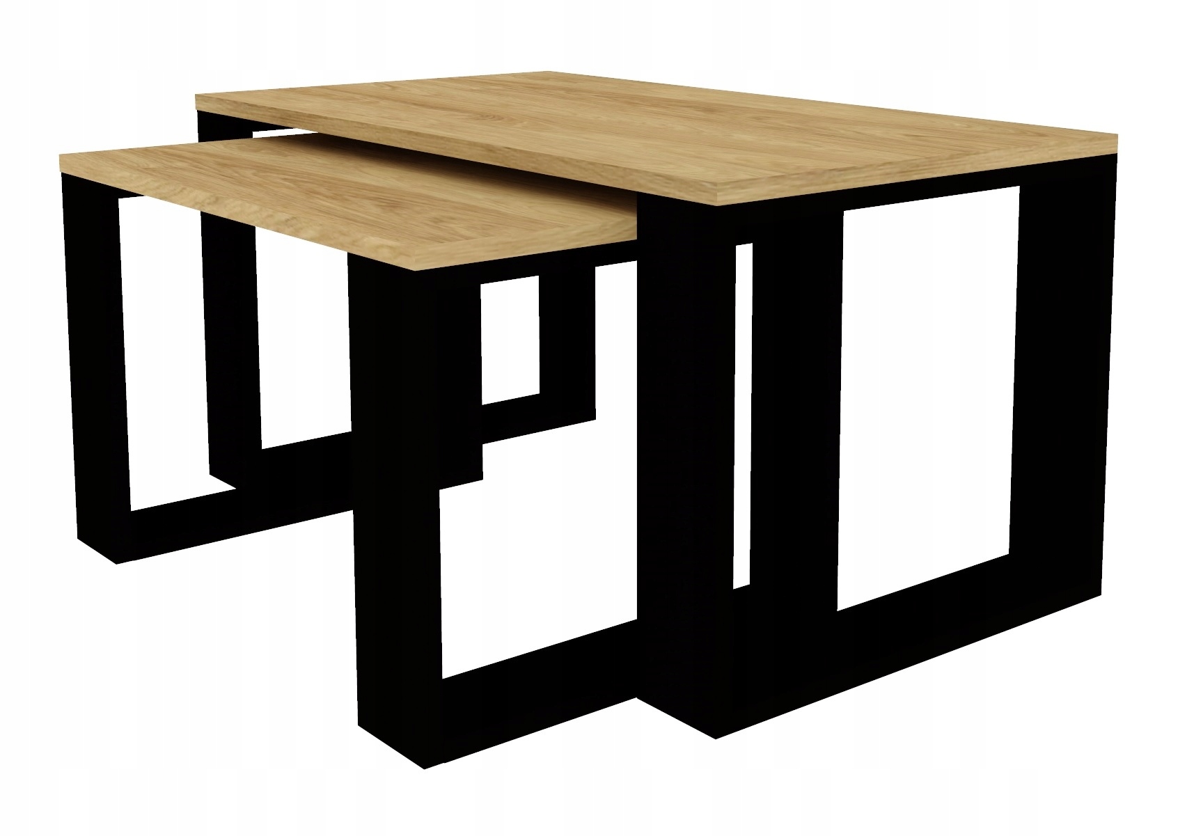Zestaw Stolik Kawowy Ława Loft Dąb Hikora 90x50