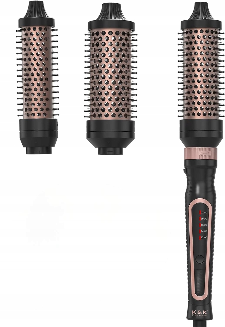 Vysoušeč Vlasů Iontový Kartáč K&k Pro Termální Rotační Kulma 3V1