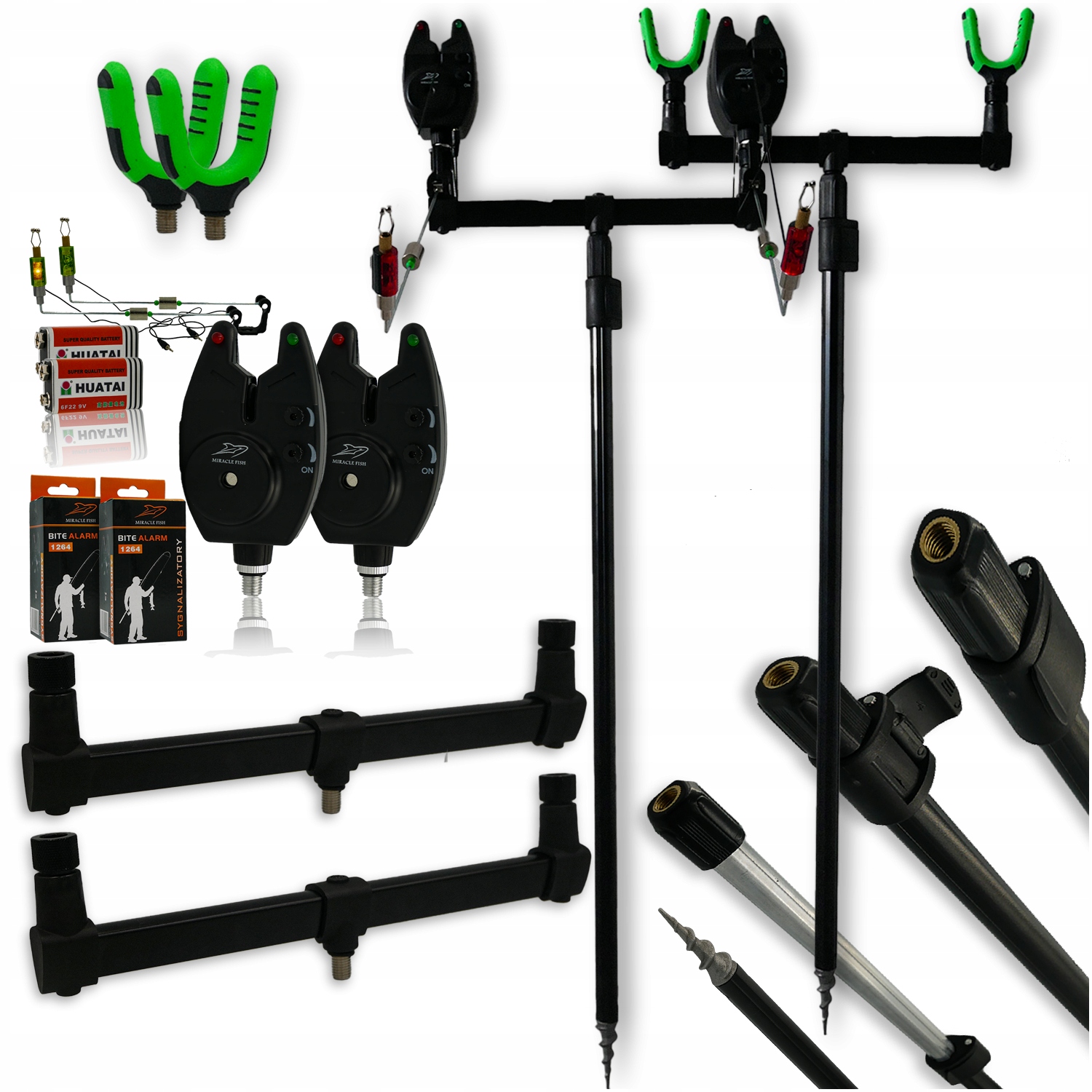 Podpórka Wędkarska 2X Buzzbar 2X Stanowisko Karpiowe Na 2 Wędki Solidne