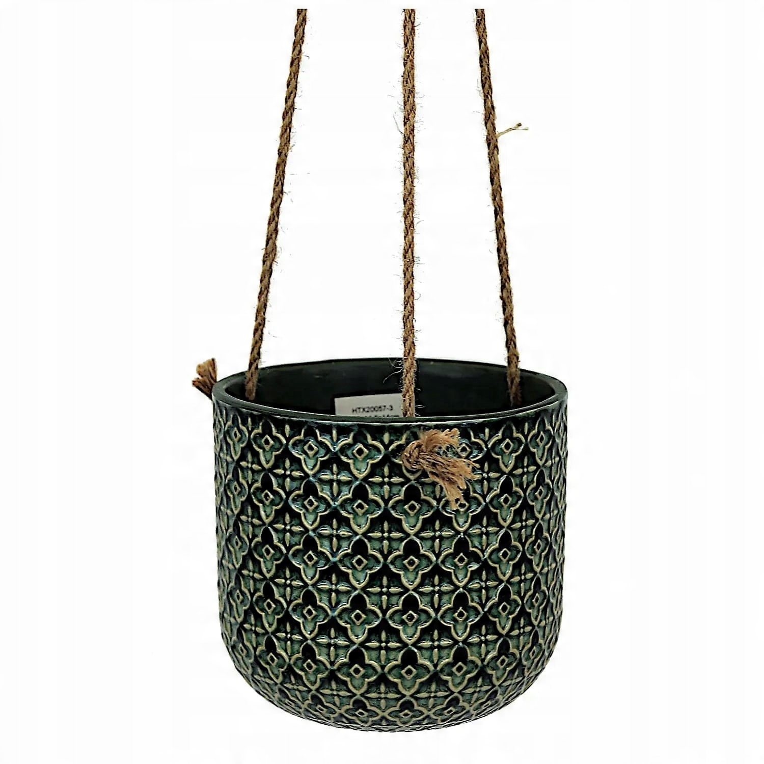 

Osłonka ceramiczna zielona wisząca 13,5x14,5cm