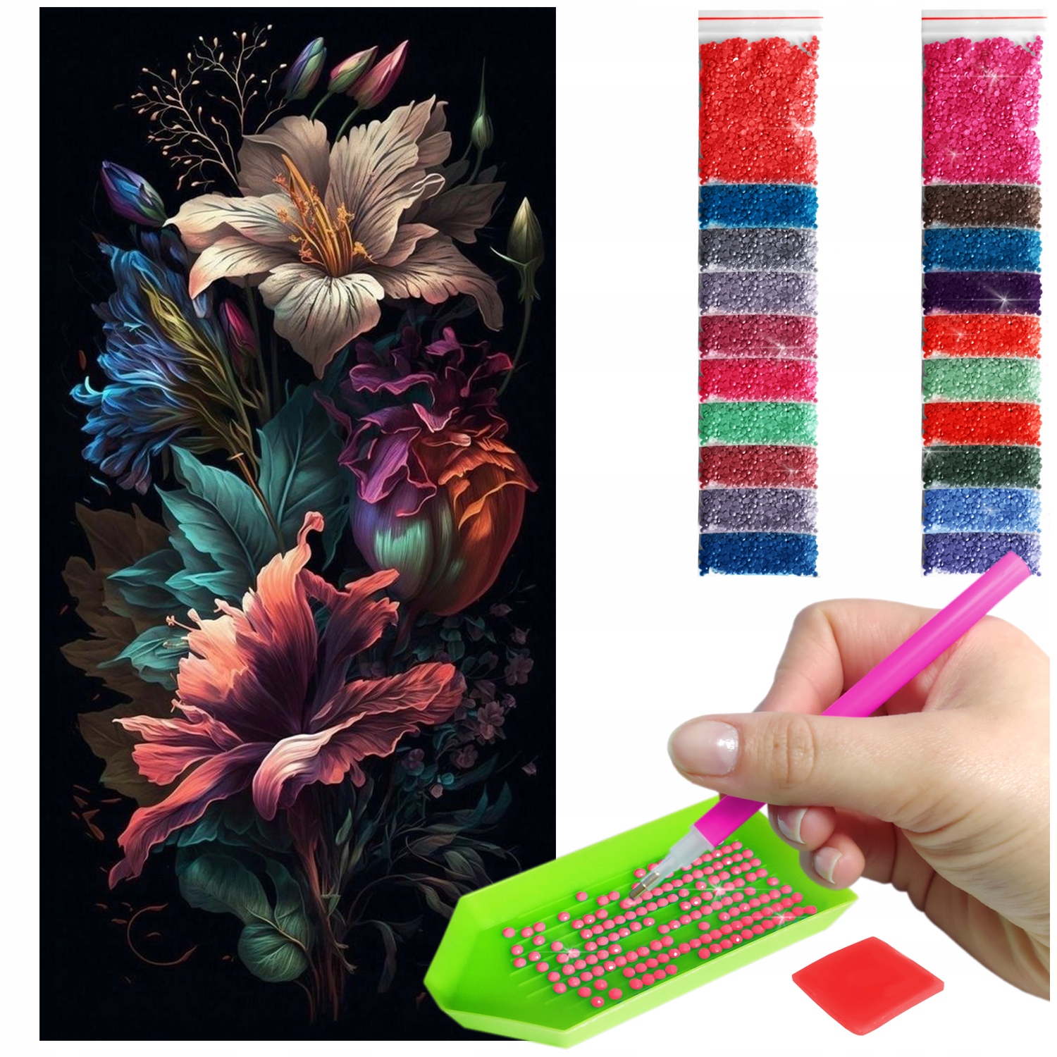 Diamantová výšivka Diamond Painting 5D B.duży 40x80cm