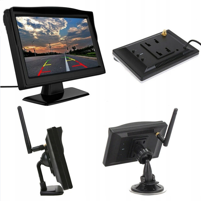 BEZPRZEWODOWY ZESTAW COFANIA KAMERA + LCD 5'' Model M505-06L