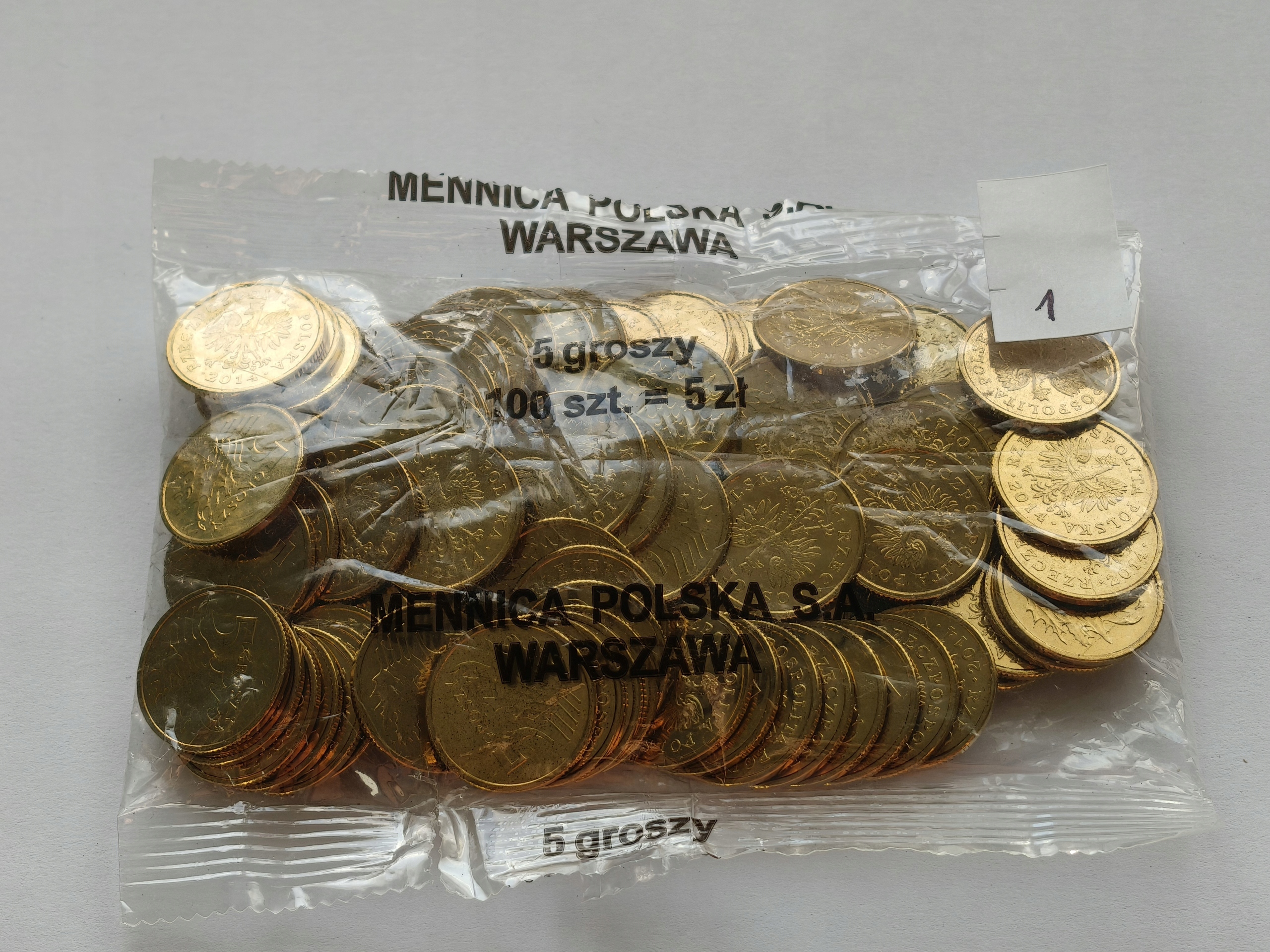 WORECZEK MENNICZY 5 GROSZY 2014 R. MW