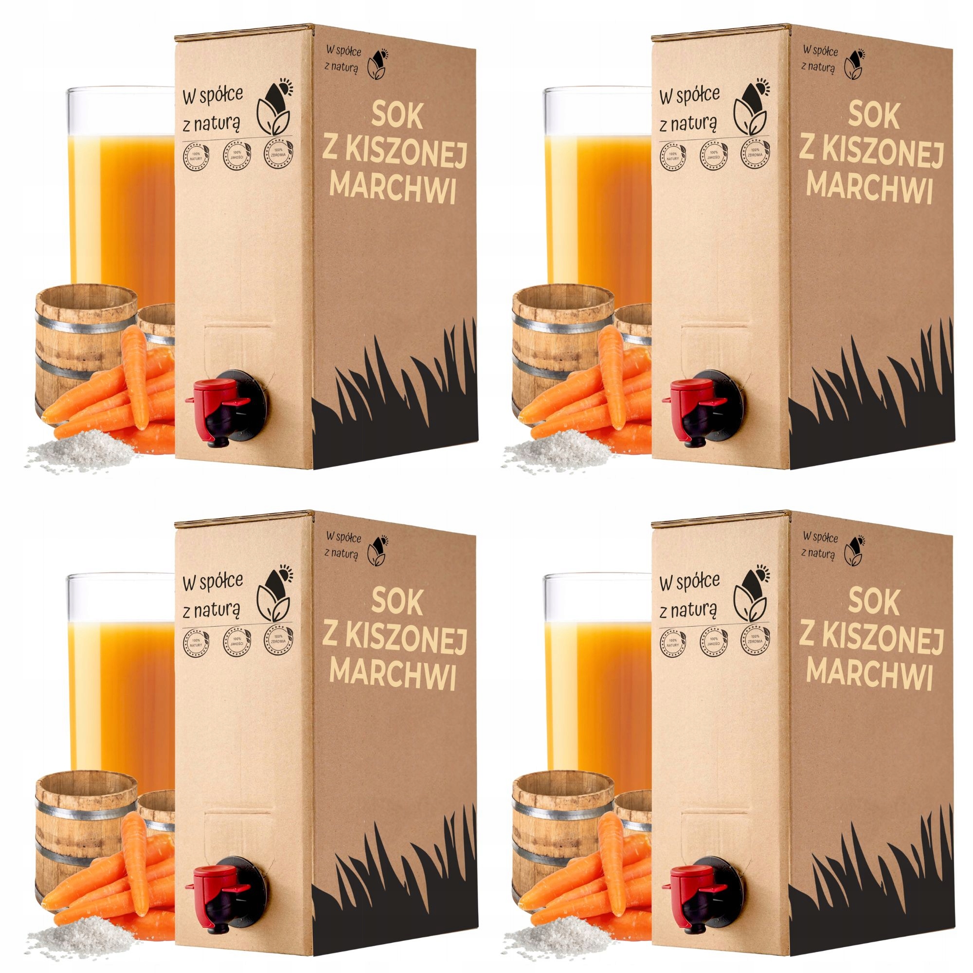 Sok z Kiszonej Marchwi 3l 100% Kiszona Marchew zestaw