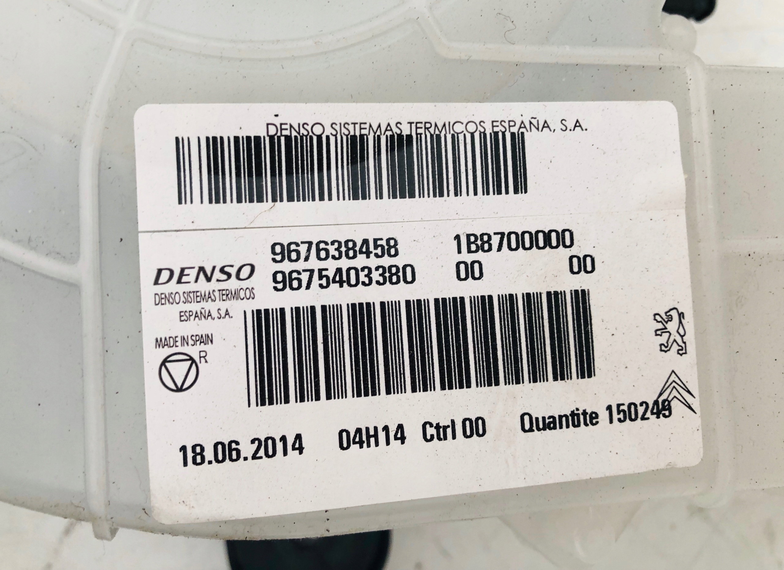 WENTYLATOR DMUCHAWA C4 GRAND PICASSO II Typ samochodu Samochody osobowe