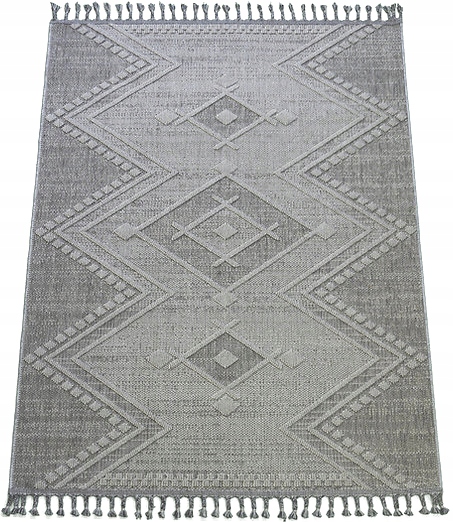 Koberec 120x180 Boho Obývacia Izba Spálňa Šedá Berber