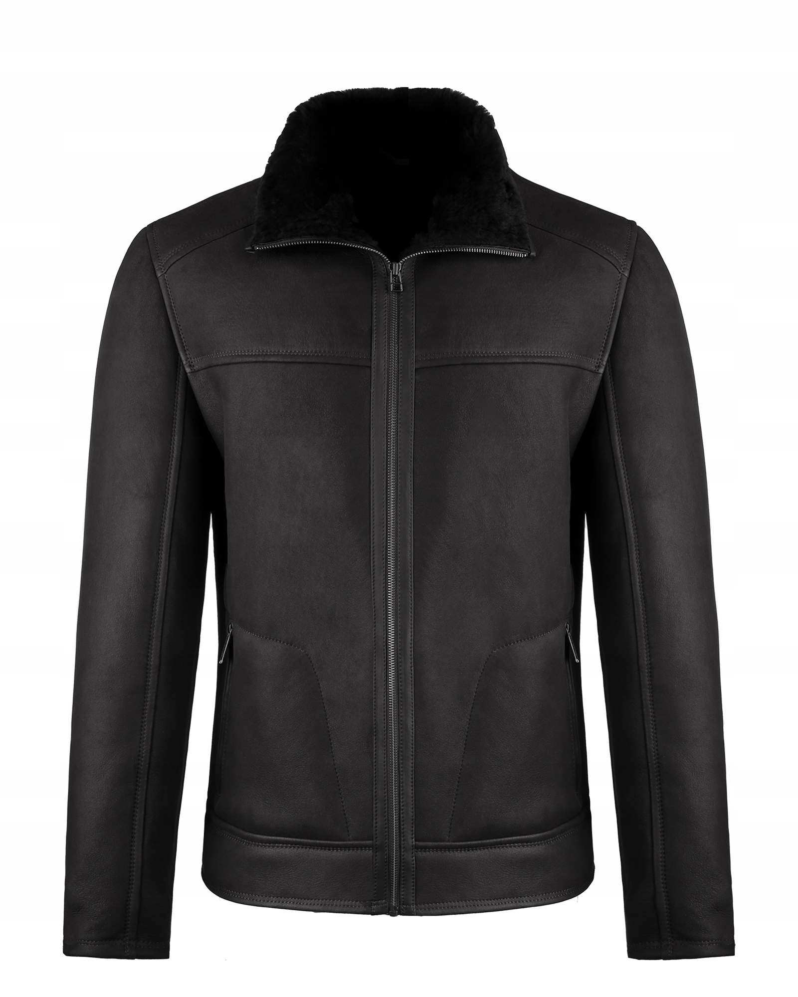 Kožený Kožich Pánský Paul Černý L