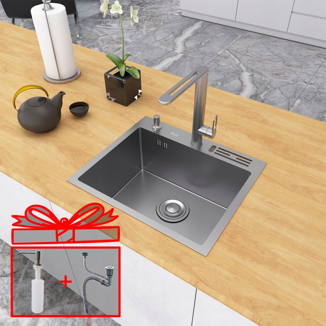 Kuchynský drez inox jednokomorový oceľový Inox Nett NS-5245