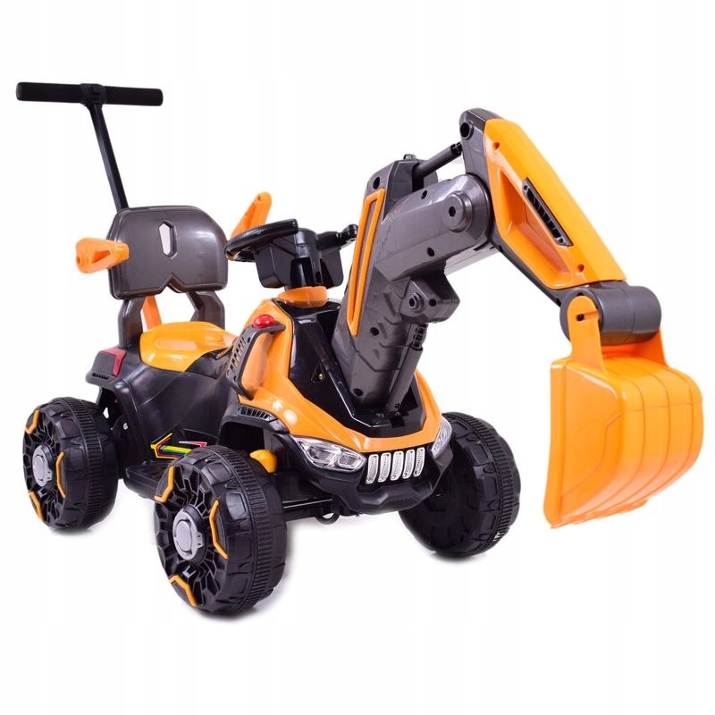 Duża Koparka, Jeździk Na Akumulator, Ruchoma Łyżka, Sprzęgło, Rączka, Pilot