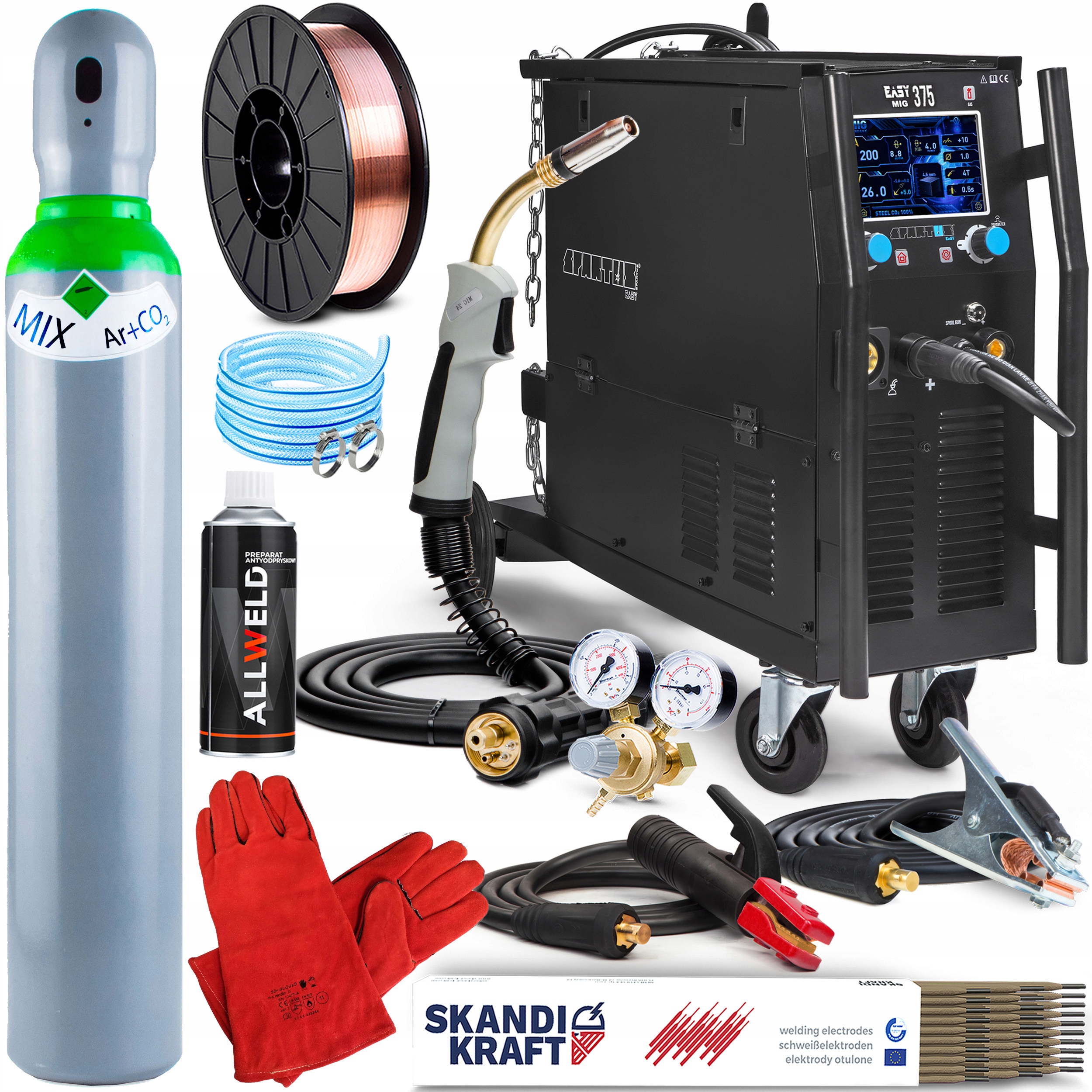 Invertorová Svářečka Spartus Easy Mig 375 Mma Tig 400V 350A Synergie 4R 3V1