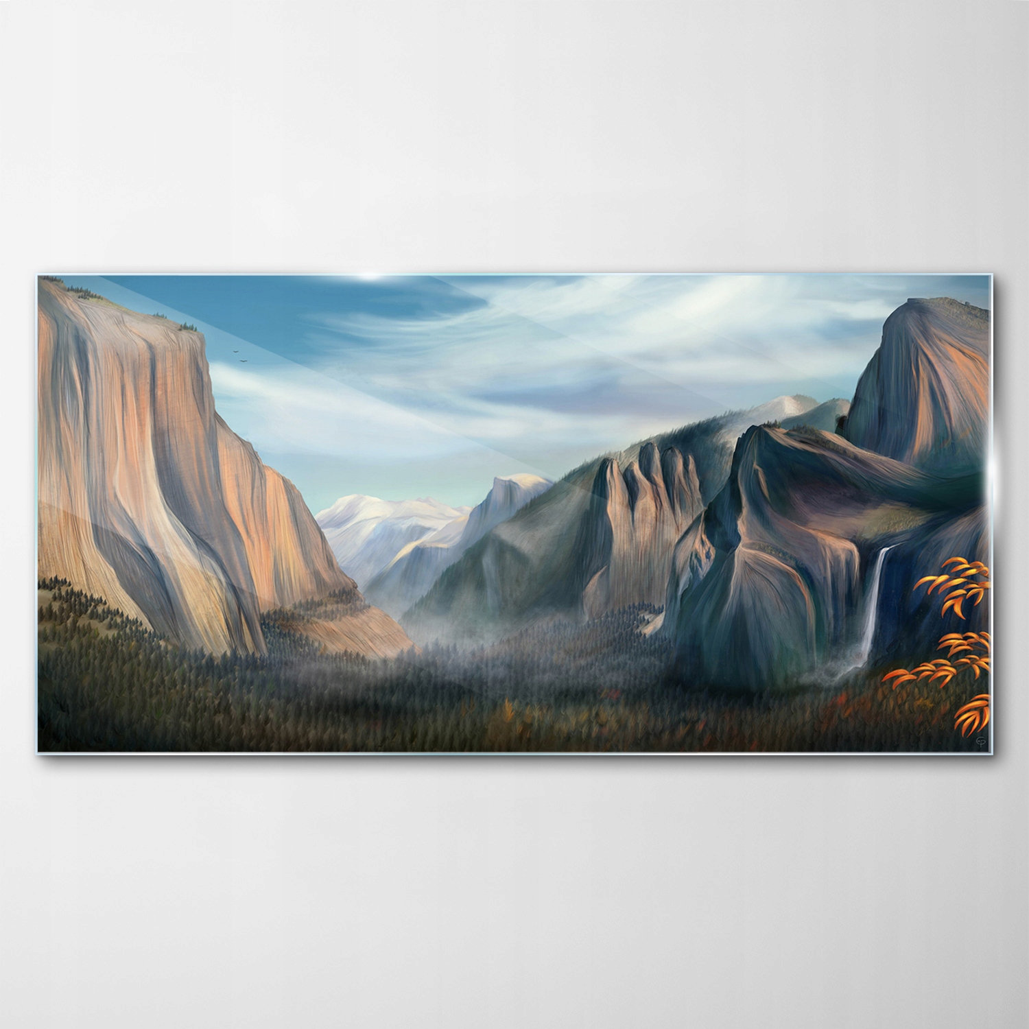 

Obraz na Szkle Dekor Góry Jesień Mgła Niebo 120x60